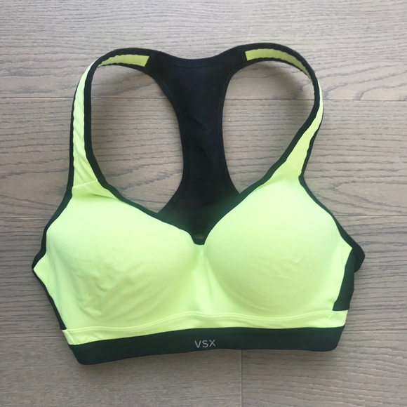 bright yellow sports bra